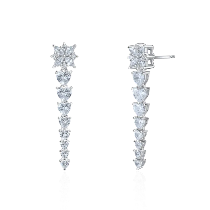 aporro Earrings Womens Charming Heart Dop Earring