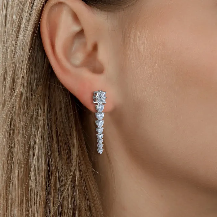 aporro Earrings Womens Charming Heart Dop Earring