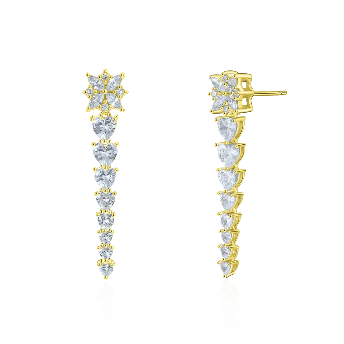 aporro Earrings Womens Charming Heart Dop Earring