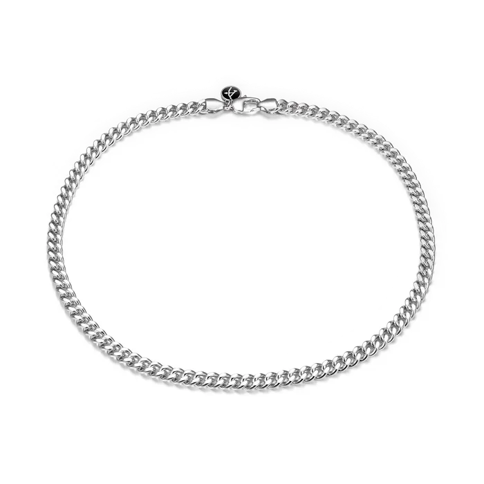 aporro Necklaces 35mm Miami Micro Cuban Curb Chain White Gold