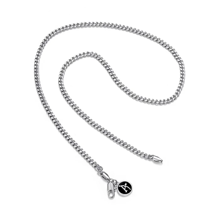 aporro Necklaces 35mm Miami Micro Cuban Curb Chain White Gold