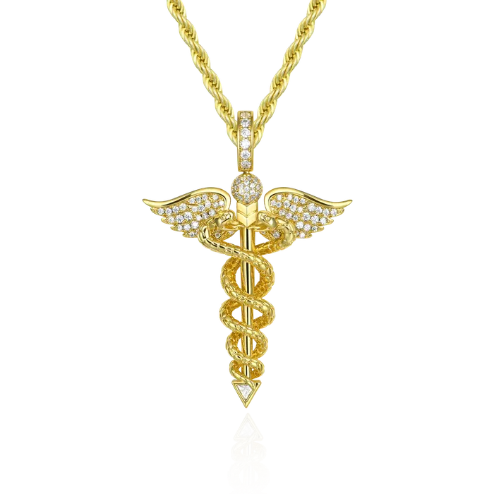 aporro Staff of Hermes Pendant Necklaces