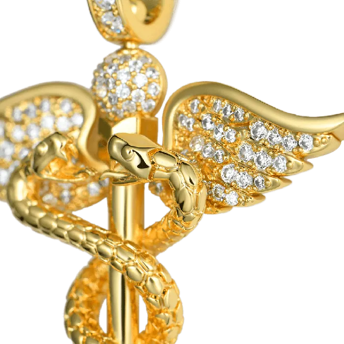 aporro Staff of Hermes Pendant Necklaces