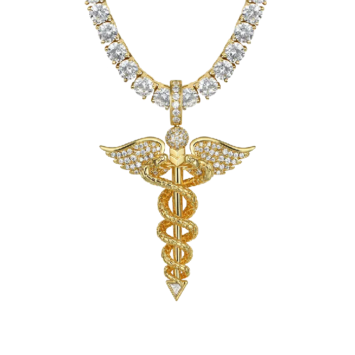 aporro Staff of Hermes Pendant Necklaces