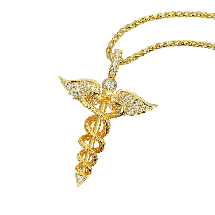 aporro Staff of Hermes Pendant Necklaces