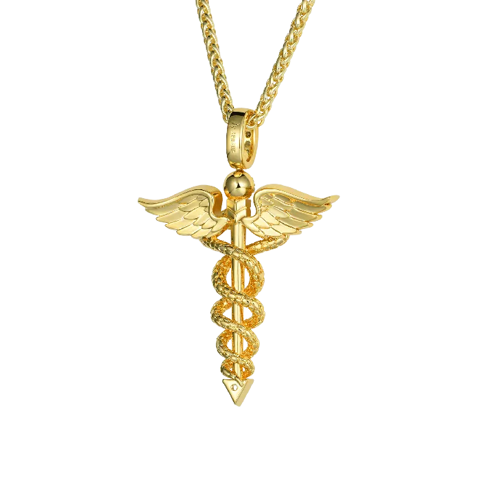 aporro Staff of Hermes Pendant Necklaces