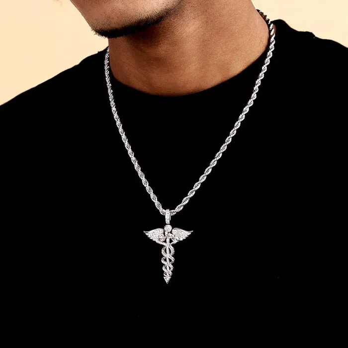 aporro Staff of Hermes Pendant Necklaces