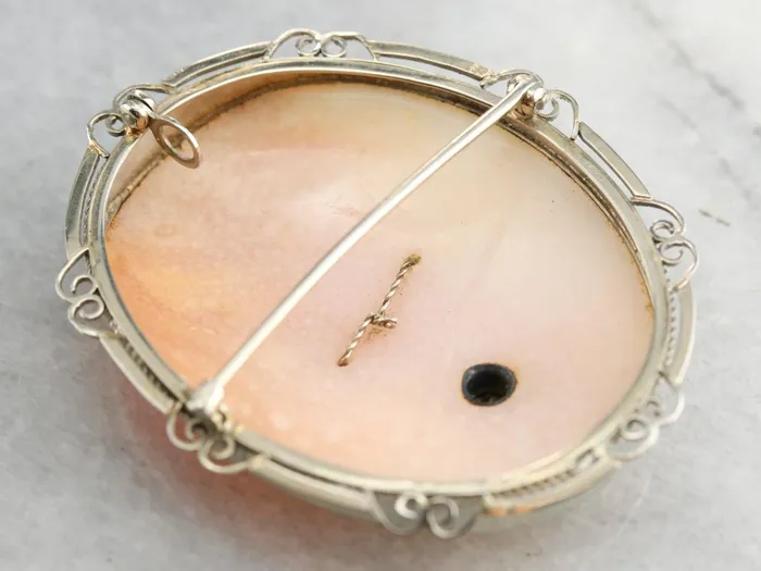 Art Deco Rose Cut Diamond Cameo Pin or Pendant Market Square Jewelers Necklaces Art Deco Rose Cut Diamond Cameo Pin or Pendant Market Square Jewelers Necklaces