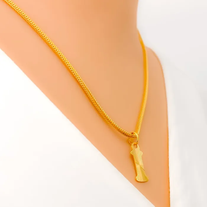 Attractive I 22k Gold Letter Pendant Andaaz Jewelers PreStyled Sets
