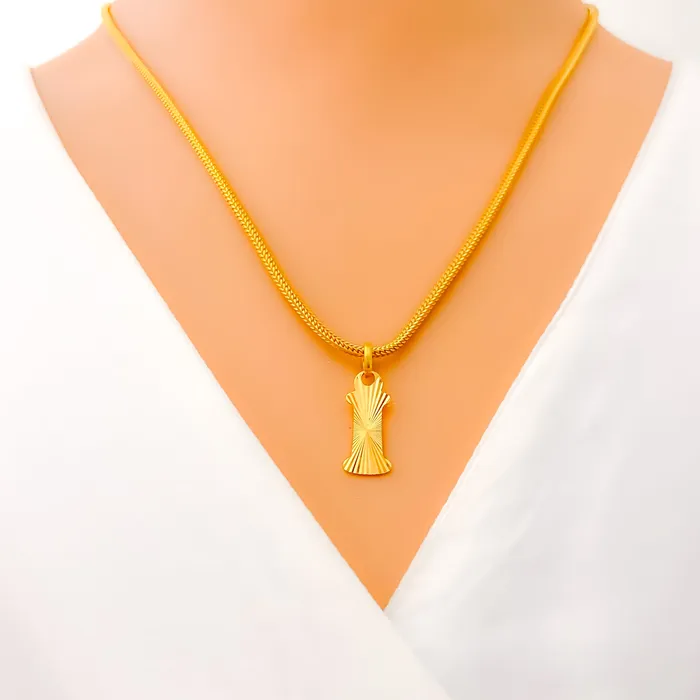 Attractive I 22k Gold Letter Pendant Andaaz Jewelers PreStyled Sets