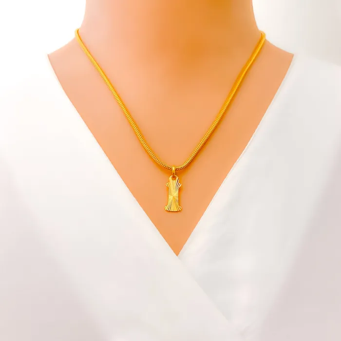 Attractive I 22k Gold Letter Pendant Andaaz Jewelers PreStyled Sets
