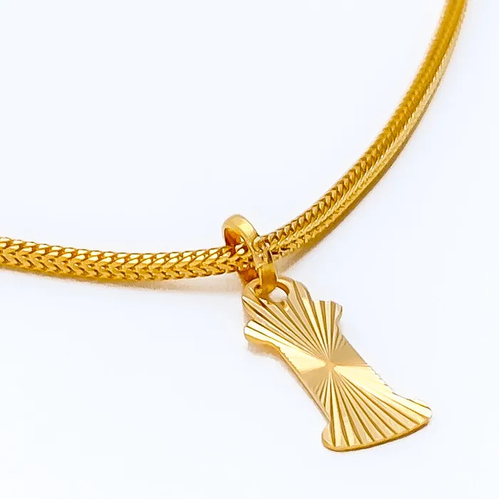 Attractive I 22k Gold Letter Pendant Andaaz Jewelers PreStyled Sets