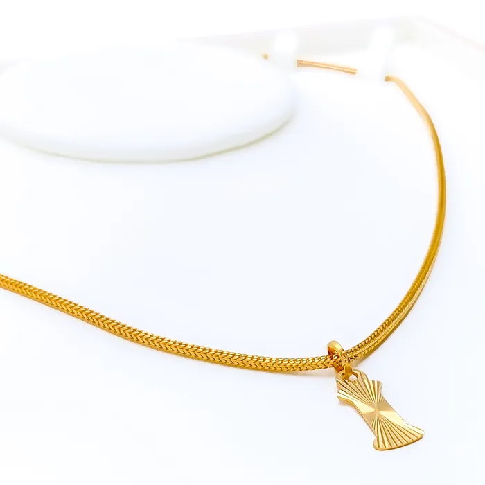 Attractive I 22k Gold Letter Pendant Andaaz Jewelers PreStyled Sets