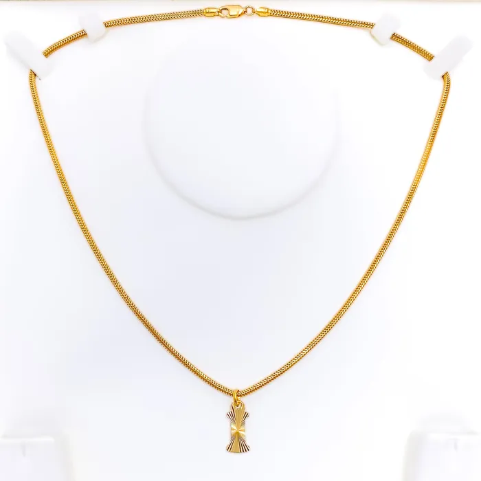 Attractive I 22k Gold Letter Pendant Andaaz Jewelers PreStyled Sets