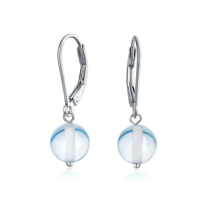 BlingJewelry Wholesale Earrings Simple Gemstone 8MM Drop Ball Earrings with Secure Hinge Lever Back in Sterling Silver BlingJewelry Wholesale Earrings Simple Gemstone 8MM Drop Ball Earrings with Secure Hinge Lever Back in Sterling Silver