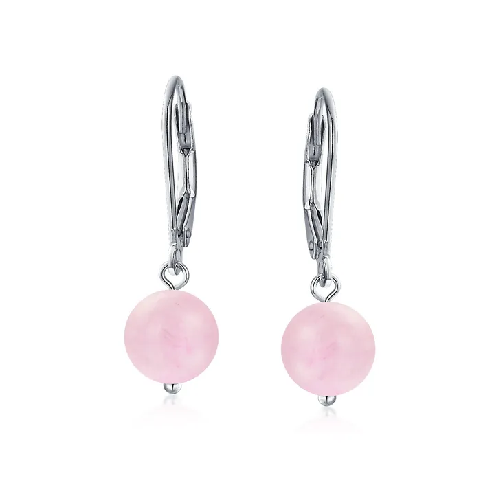 BlingJewelry Wholesale Earrings Simple Gemstone 8MM Drop Ball Earrings with Secure Hinge Lever Back in Sterling Silver BlingJewelry Wholesale Earrings Simple Gemstone 8MM Drop Ball Earrings with Secure Hinge Lever Back in Sterling Silver