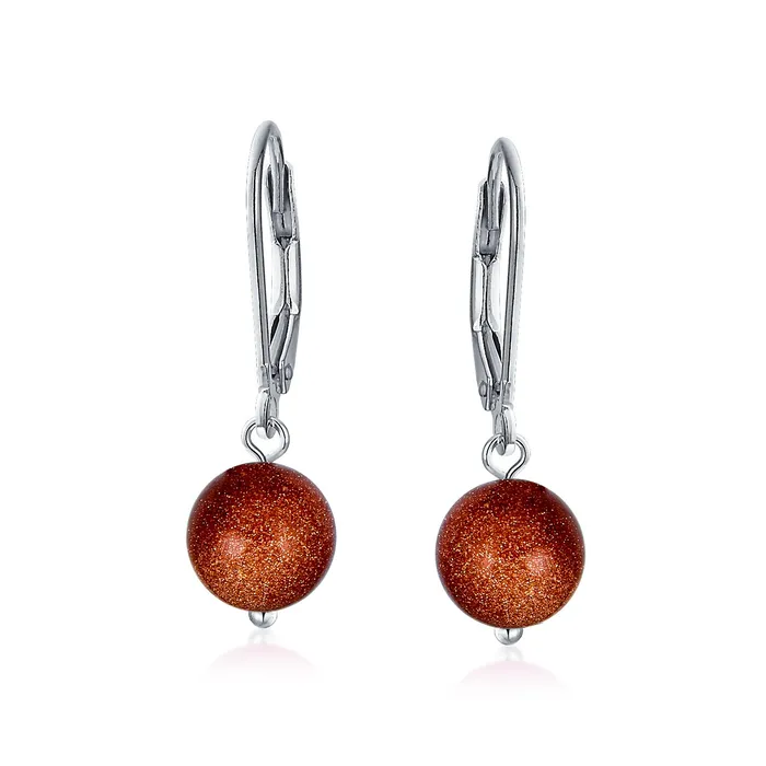 BlingJewelry Wholesale Earrings Simple Gemstone 8MM Drop Ball Earrings with Secure Hinge Lever Back in Sterling Silver BlingJewelry Wholesale Earrings Simple Gemstone 8MM Drop Ball Earrings with Secure Hinge Lever Back in Sterling Silver