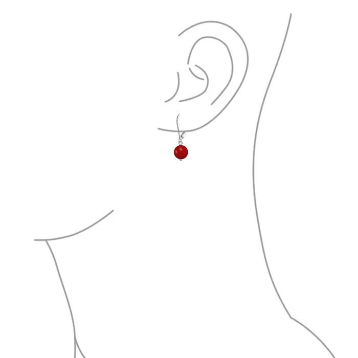 BlingJewelry Wholesale Earrings Simple Gemstone 8MM Drop Ball Earrings with Secure Hinge Lever Back in Sterling Silver BlingJewelry Wholesale Earrings Simple Gemstone 8MM Drop Ball Earrings with Secure Hinge Lever Back in Sterling Silver