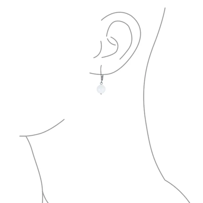 BlingJewelry Wholesale Earrings Simple Gemstone 8MM Drop Ball Earrings with Secure Hinge Lever Back in Sterling Silver BlingJewelry Wholesale Earrings Simple Gemstone 8MM Drop Ball Earrings with Secure Hinge Lever Back in Sterling Silver