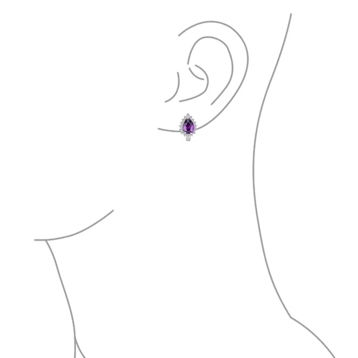 BlingJewelry Wholesale Earrings Timeless Bridal Elegance CZ Stud Earrings Vintage Teardrop Huggie Sterling Silver