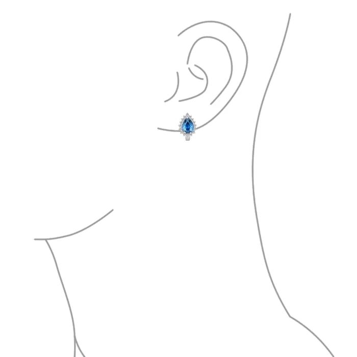 BlingJewelry Wholesale Earrings Timeless Bridal Elegance CZ Stud Earrings Vintage Teardrop Huggie Sterling Silver