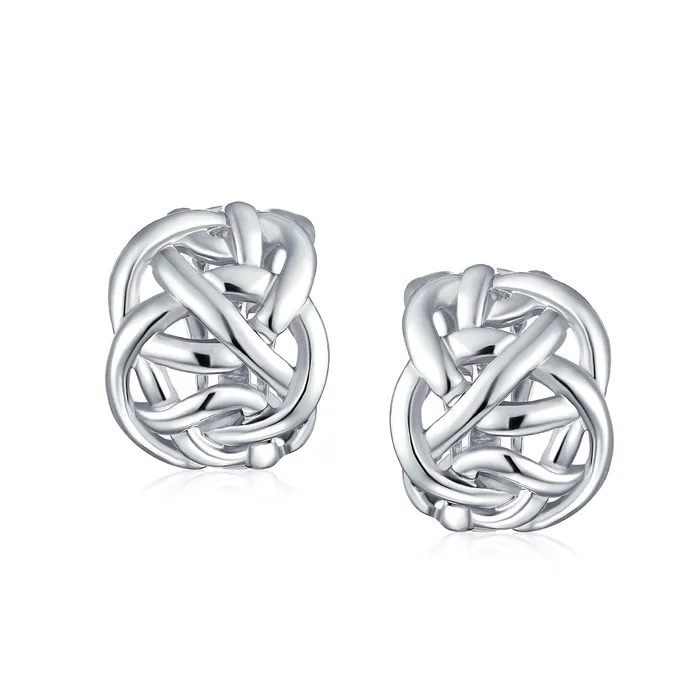 BlingJewelry Wholesale Fashion Celtic Love Knot ClipOn Earrings Silver Plated NonPierced Ears Earrings BlingJewelry Wholesale Fashion Celtic Love Knot ClipOn Earrings Silver Plated NonPierced Ears Earrings