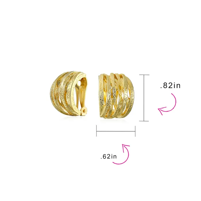 BlingJewelry Wholesale Fashion Criss Cross Basket Weave ClipOn Earrings Matte Silver Gold Plated Earrings BlingJewelry Wholesale Fashion Criss Cross Basket Weave ClipOn Earrings Matte Silver Gold Plated Earrings