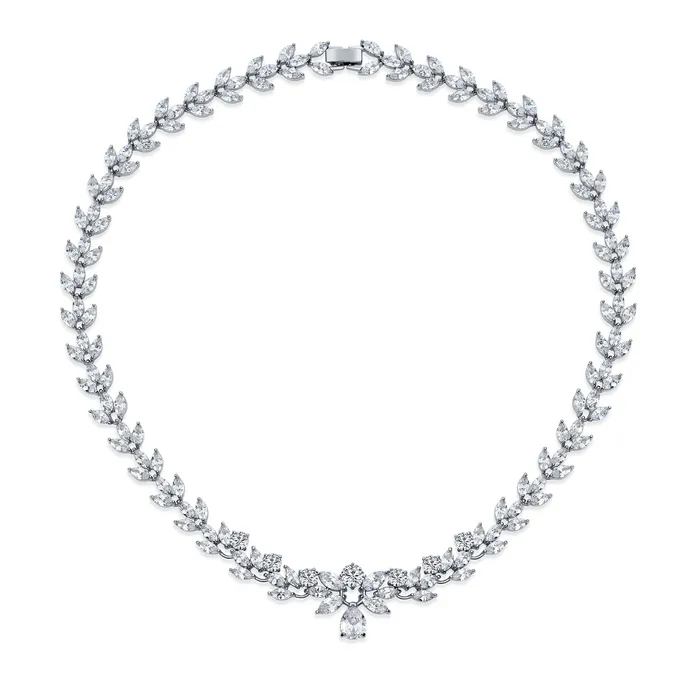 BlingJewelry Wholesale Necklaces Classic Vintage Bridal Marquise CZ Teardrop Collar Necklace for Wedding Prom BlingJewelry Wholesale Necklaces Classic Vintage Bridal Marquise CZ Teardrop Collar Necklace for Wedding Prom
