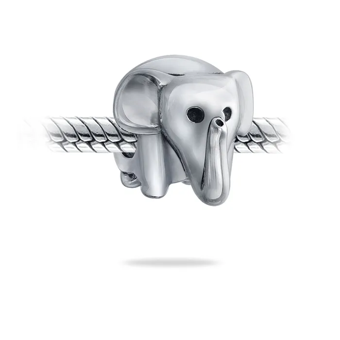 BlingJewelry Wholesale Rings Lucky Elephant Charm Bead in Oxidized Sterling Silver for European Bracelets BlingJewelry Wholesale Rings Lucky Elephant Charm Bead in Oxidized Sterling Silver for European Bracelets