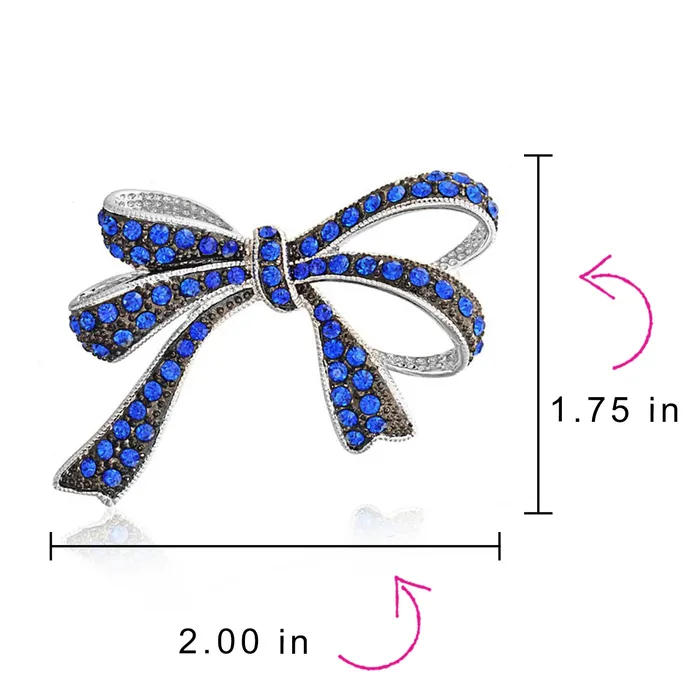BlingJewelry Wholesale Rings Winter Wedding White Crystal Bridal Statement Ribbon Bow Brooche Pin Silver Plated BlingJewelry Wholesale Rings Winter Wedding White Crystal Bridal Statement Ribbon Bow Brooche Pin Silver Plated
