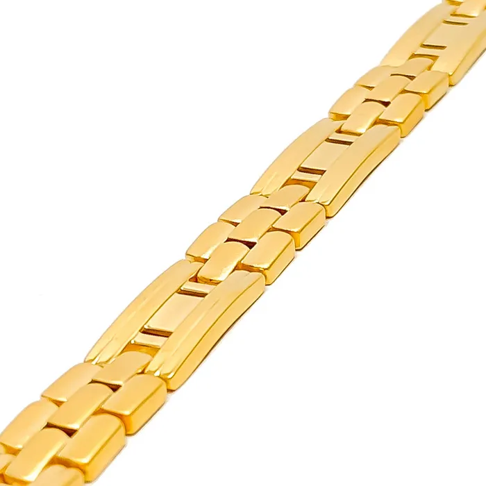 Bracelets Andaaz Jewelers Charming Dressy 22K Gold Mens Bracelet