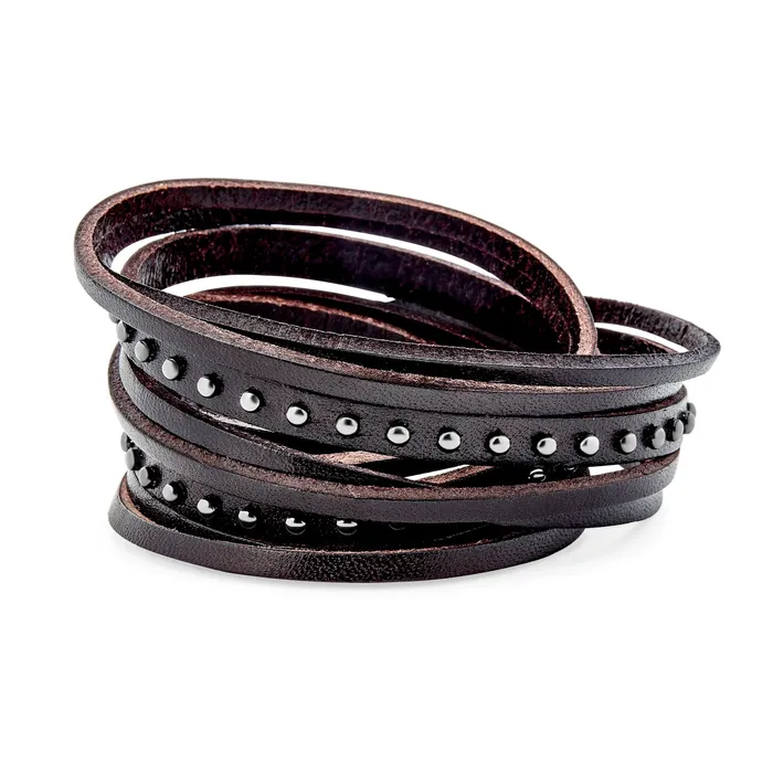 Bracelets BlingJewelry Wholesale Hip Hop Punk Rocker Cuff Bracelet Metal Studded Rivets MultiLayer Leather Bracelets BlingJewelry Wholesale Hip Hop Punk Rocker Cuff Bracelet Metal Studded Rivets MultiLayer Leather