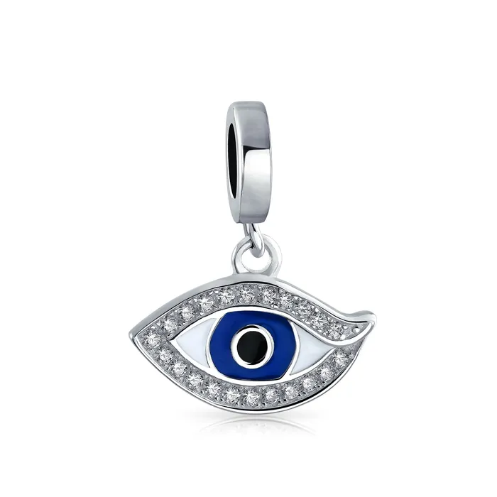 Bracelets BlingJewelry Wholesale Personalized Blue Evil Eye Dangle Charm Bead Crystal Amulet for European Bracelet Bracelets BlingJewelry Wholesale Personalized Blue Evil Eye Dangle Charm Bead Crystal Amulet for European Bracelet