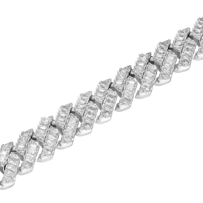 Bracelets Custom Emerald Cut Prong Bracelet Aporro Brand