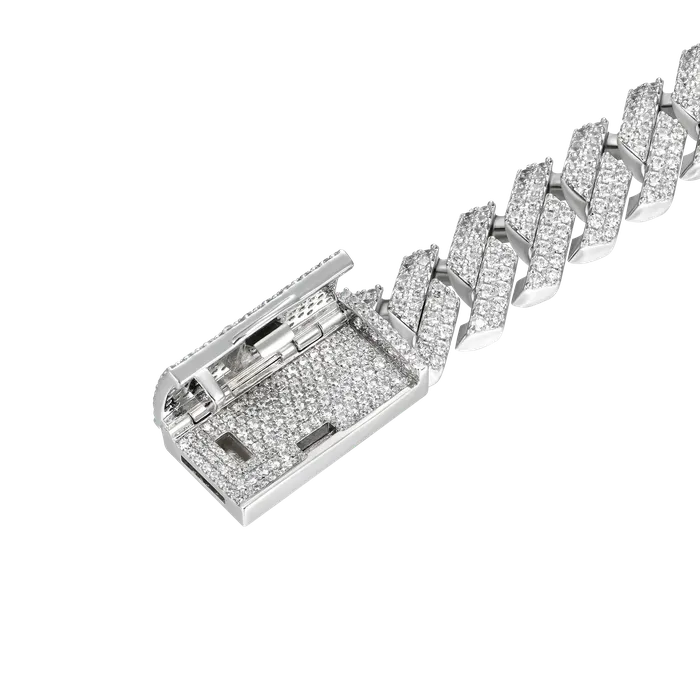 Bracelets Custom Round Cut Prong Cuban Link Name Bracelet Aporro Brand