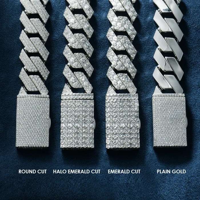 Bracelets Custom Round Cut Prong Cuban Link Name Bracelet Aporro Brand