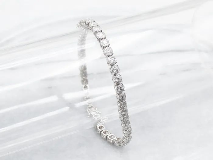 Bracelets Market Square Jewelers Diamond Cluster Link Tennis Bracelet