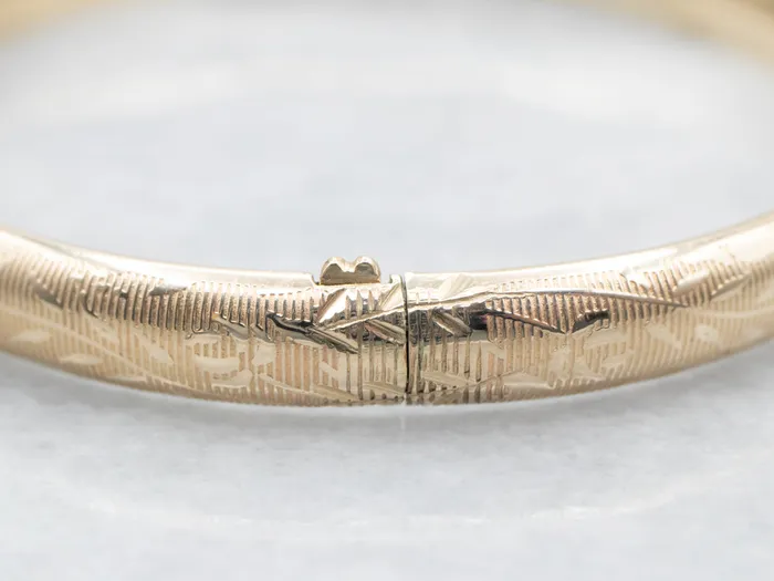 Bracelets Market Square Jewelers Engraved Gold Hinged Bangle Bracelet Bracelets Market Square Jewelers Engraved Gold Hinged Bangle Bracelet
