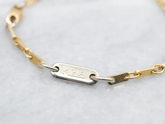 Bracelets Market Square Jewelers Two Tone Gold Kria Link Bracelet