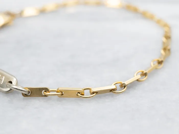 Bracelets Market Square Jewelers Two Tone Gold Kria Link Bracelet