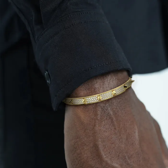 Bracelets Moissanite Spike Bangle Bracelet 7mm aporro
