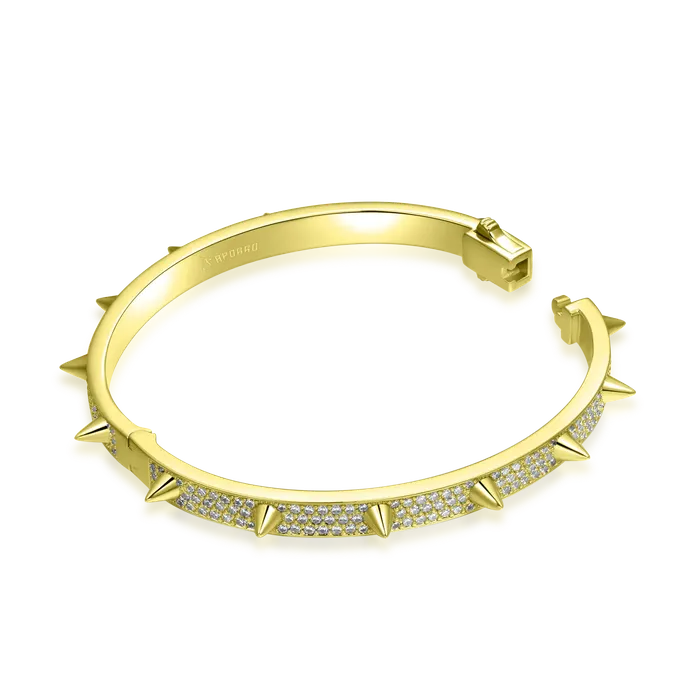 Bracelets Moissanite Spike Bangle Bracelet 7mm aporro