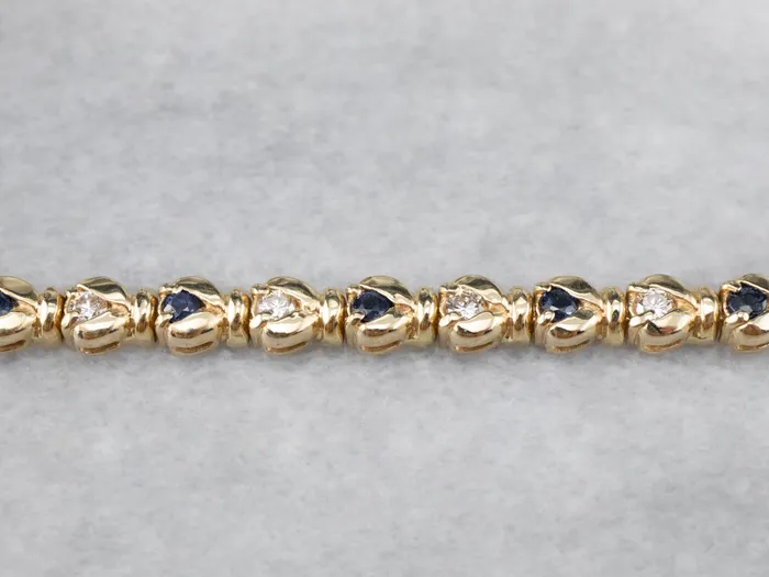 Bracelets MSJ Office Sapphire Diamond and Gold Bracelet Bracelets MSJ Office Sapphire Diamond and Gold Bracelet