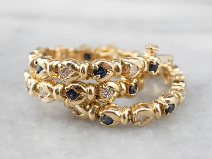 Bracelets MSJ Office Sapphire Diamond and Gold Bracelet Bracelets MSJ Office Sapphire Diamond and Gold Bracelet