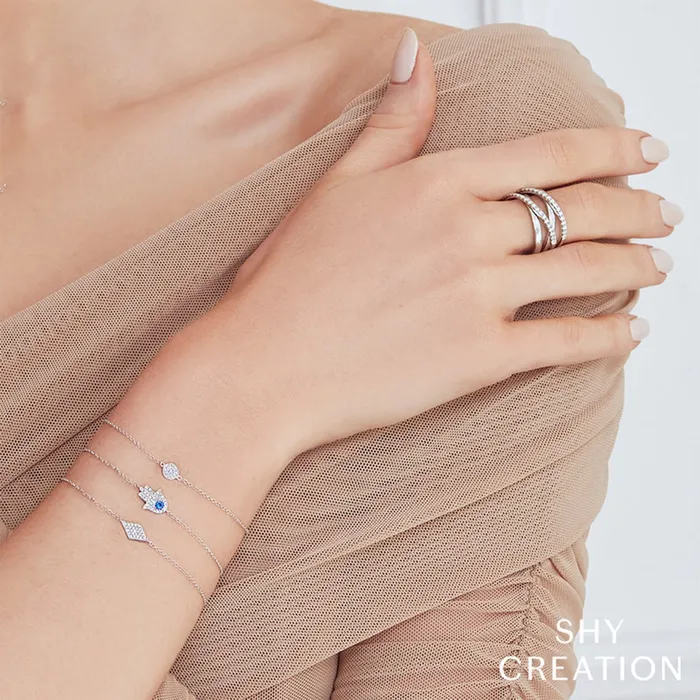 Bracelets Shy Creation Shy Creation Diamond Pave Diamond Shape Bracelet 006 CT Bracelets Shy Creation Shy Creation Diamond Pave Diamond Shape Bracelet 006 CT