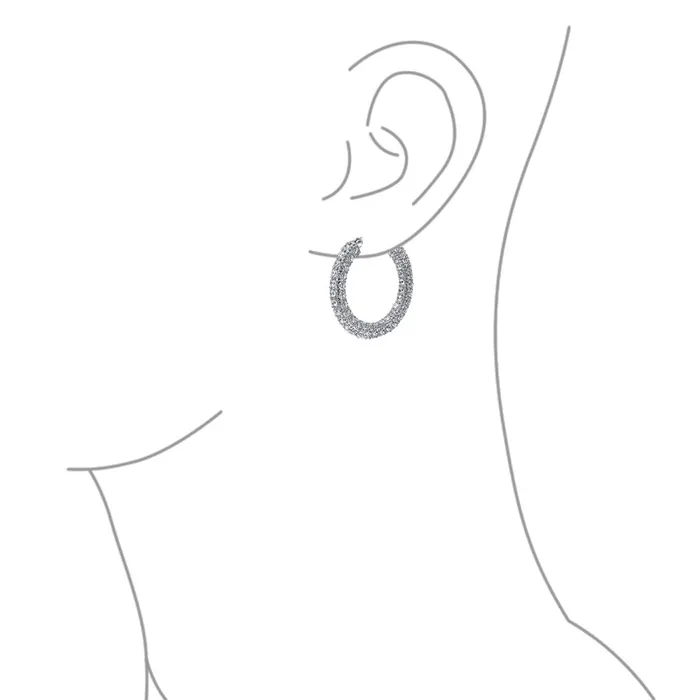 Bridal CZ Hoop Earrings Silver Plated Brass 13 Diameter Pave Statement Jewelry BlingJewelry Wholesale Earrings Bridal CZ Hoop Earrings Silver Plated Brass 13 Diameter Pave Statement Jewelry BlingJewelry Wholesale Earrings