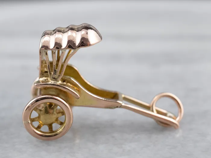 Charm Necklaces Market Square Jewelers Vintage Gold Rickshaw Charm Pendant Charm Necklaces Market Square Jewelers Vintage Gold Rickshaw Charm Pendant