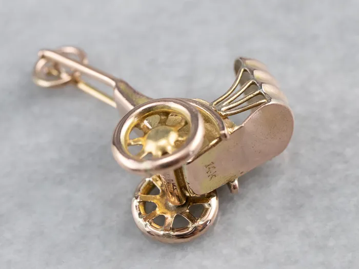 Charm Necklaces Market Square Jewelers Vintage Gold Rickshaw Charm Pendant Charm Necklaces Market Square Jewelers Vintage Gold Rickshaw Charm Pendant