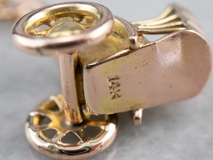 Charm Necklaces Market Square Jewelers Vintage Gold Rickshaw Charm Pendant Charm Necklaces Market Square Jewelers Vintage Gold Rickshaw Charm Pendant