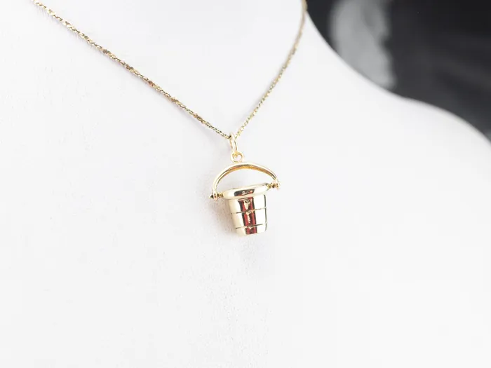 Charm Necklaces Vintage Beach Bucket Charm Market Square Jewelers Charm Necklaces Vintage Beach Bucket Charm Market Square Jewelers